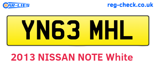 YN63MHL are the vehicle registration plates.