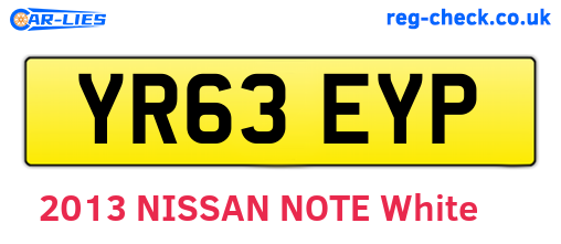 YR63EYP are the vehicle registration plates.
