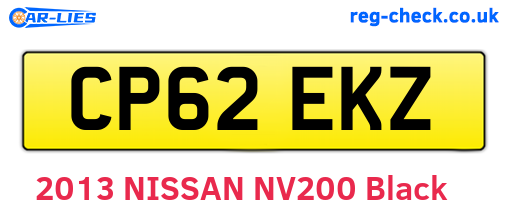CP62EKZ are the vehicle registration plates.