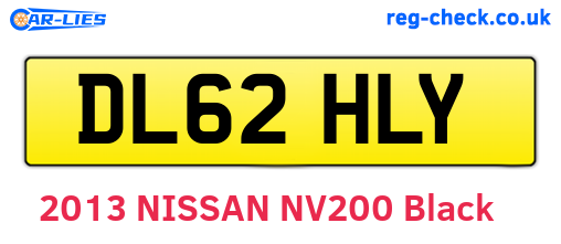 DL62HLY are the vehicle registration plates.
