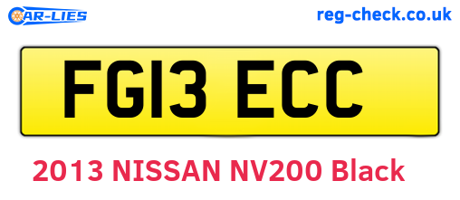 FG13ECC are the vehicle registration plates.