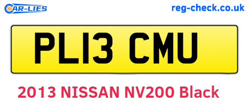 PL13CMU are the vehicle registration plates.