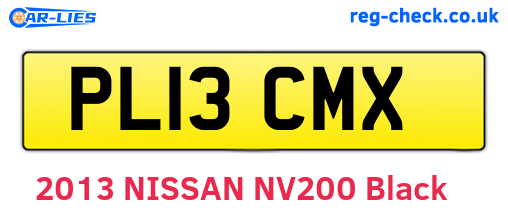 PL13CMX are the vehicle registration plates.