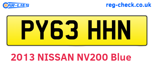 PY63HHN are the vehicle registration plates.