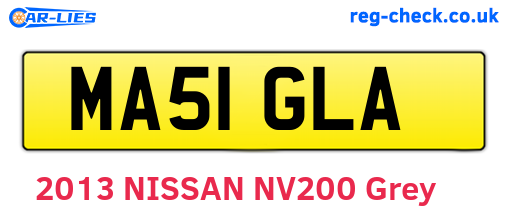 MA51GLA are the vehicle registration plates.