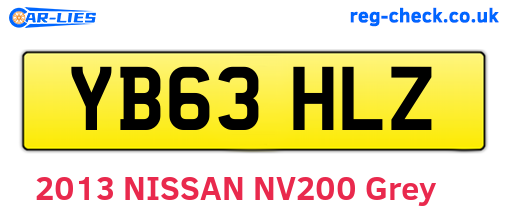 YB63HLZ are the vehicle registration plates.
