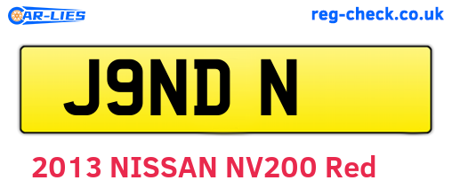J9NDN are the vehicle registration plates.