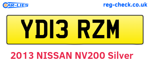 YD13RZM are the vehicle registration plates.