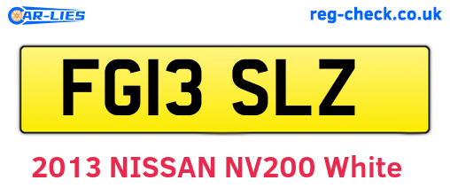 FG13SLZ are the vehicle registration plates.