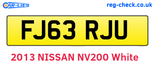 FJ63RJU are the vehicle registration plates.