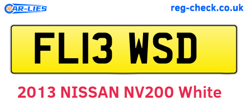 FL13WSD are the vehicle registration plates.