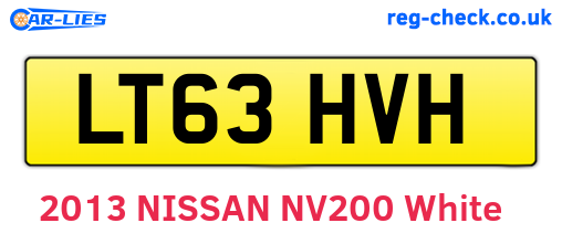LT63HVH are the vehicle registration plates.