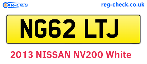 NG62LTJ are the vehicle registration plates.