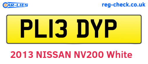 PL13DYP are the vehicle registration plates.