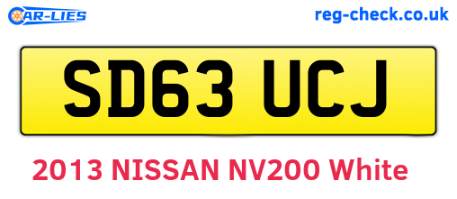 SD63UCJ are the vehicle registration plates.
