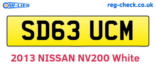 SD63UCM are the vehicle registration plates.