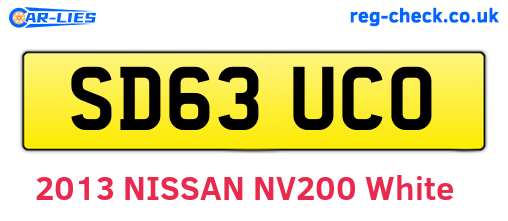 SD63UCO are the vehicle registration plates.