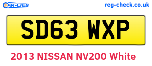 SD63WXP are the vehicle registration plates.