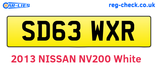 SD63WXR are the vehicle registration plates.
