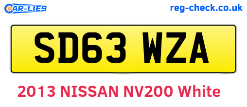 SD63WZA are the vehicle registration plates.