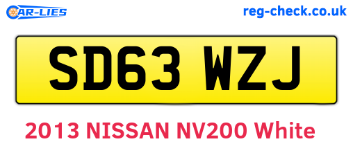 SD63WZJ are the vehicle registration plates.