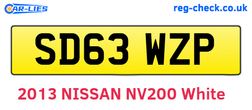 SD63WZP are the vehicle registration plates.