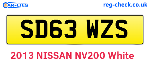 SD63WZS are the vehicle registration plates.