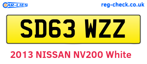 SD63WZZ are the vehicle registration plates.
