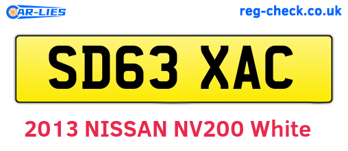SD63XAC are the vehicle registration plates.