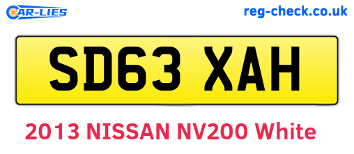 SD63XAH are the vehicle registration plates.