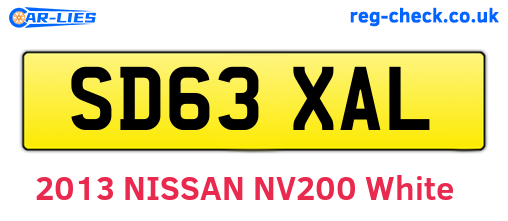 SD63XAL are the vehicle registration plates.