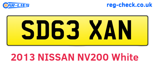 SD63XAN are the vehicle registration plates.