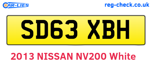 SD63XBH are the vehicle registration plates.