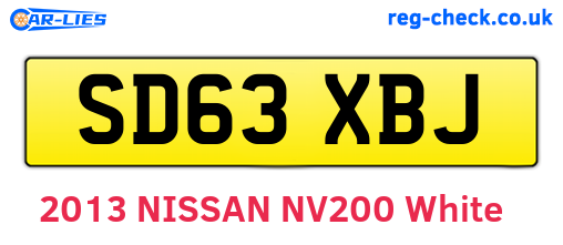SD63XBJ are the vehicle registration plates.