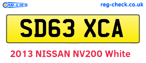 SD63XCA are the vehicle registration plates.
