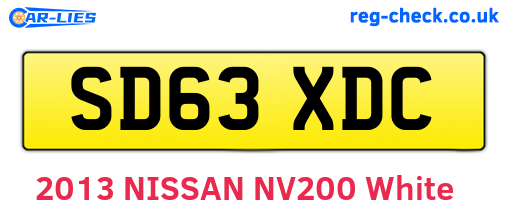 SD63XDC are the vehicle registration plates.