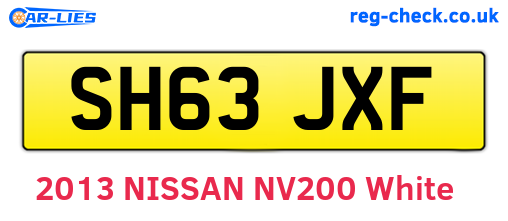 SH63JXF are the vehicle registration plates.