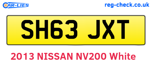SH63JXT are the vehicle registration plates.