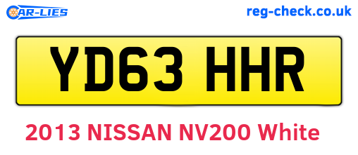 YD63HHR are the vehicle registration plates.