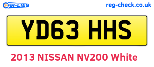 YD63HHS are the vehicle registration plates.