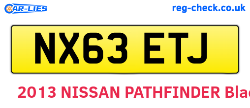 NX63ETJ are the vehicle registration plates.