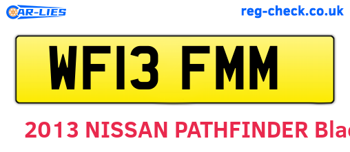 WF13FMM are the vehicle registration plates.