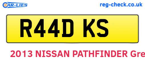 R44DKS are the vehicle registration plates.