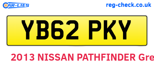 YB62PKY are the vehicle registration plates.