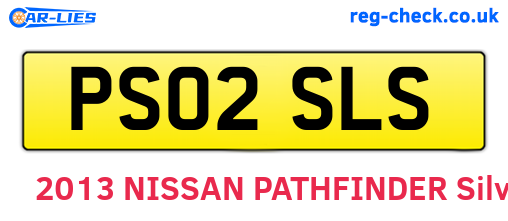 PS02SLS are the vehicle registration plates.
