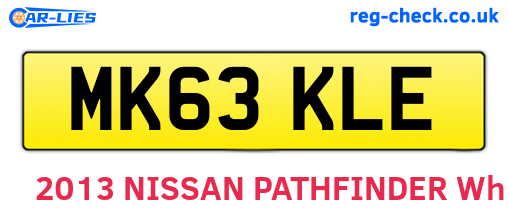 MK63KLE are the vehicle registration plates.
