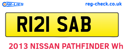 R121SAB are the vehicle registration plates.