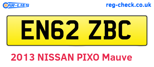 EN62ZBC are the vehicle registration plates.