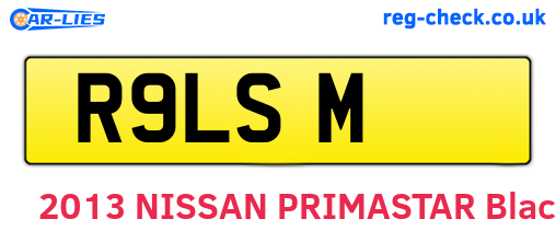 R9LSM are the vehicle registration plates.