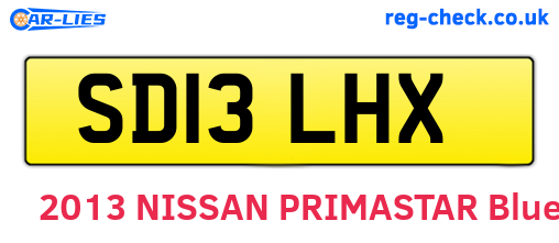 SD13LHX are the vehicle registration plates.